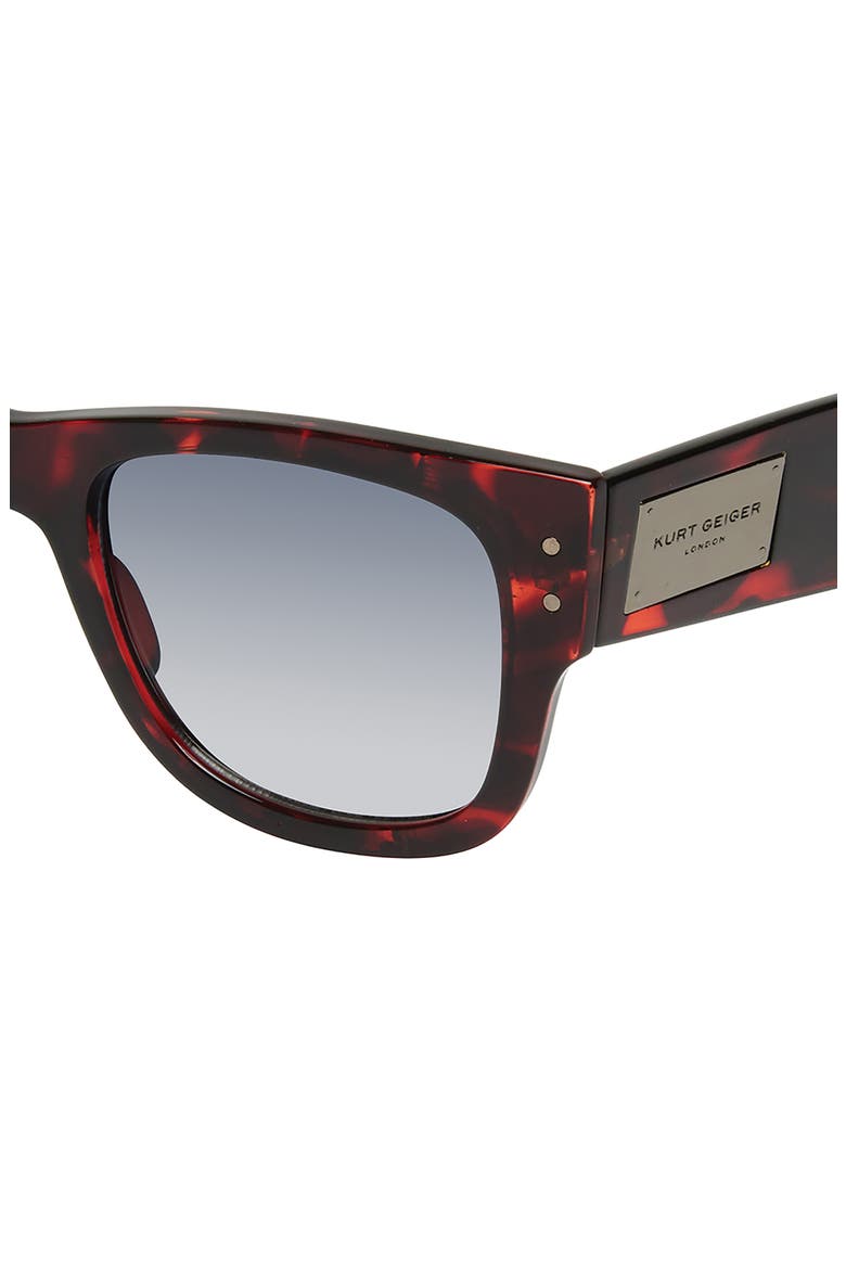 52mm Square Sunglasses, Alternate, color, HAVANA/ SMOKE GRADIENT