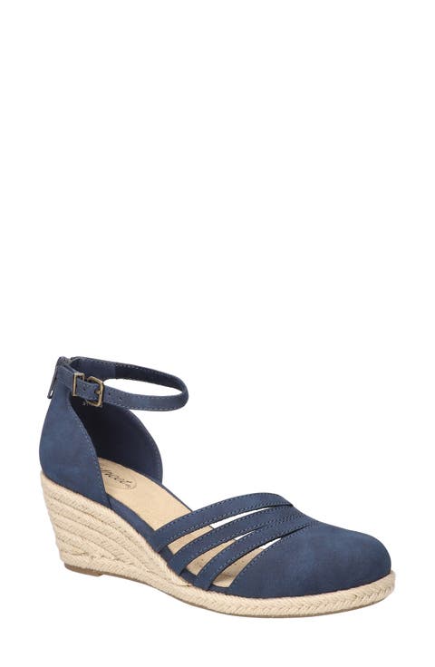 Daytona Ankle Strap Espadrille Platform Wedge (Women)