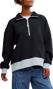 Free People Hit The Slopes Quarter Zip Jacket