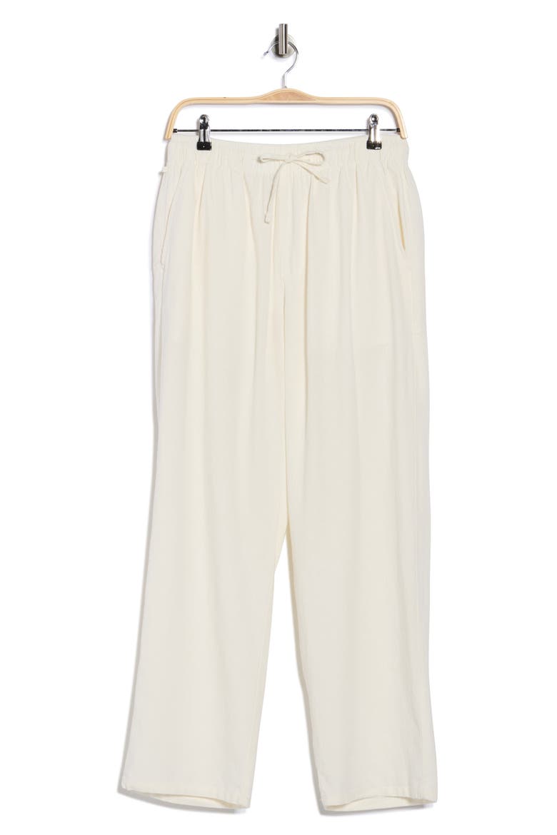 Wide Leg Linen Pants, Alternate, color, OFF WHITE