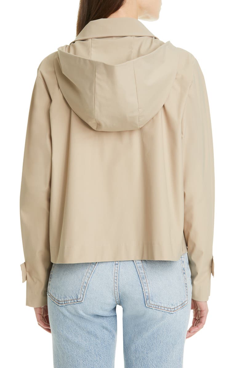 Harris Wharf London Hooded Crop A-Line Jacket, Alternate, color,