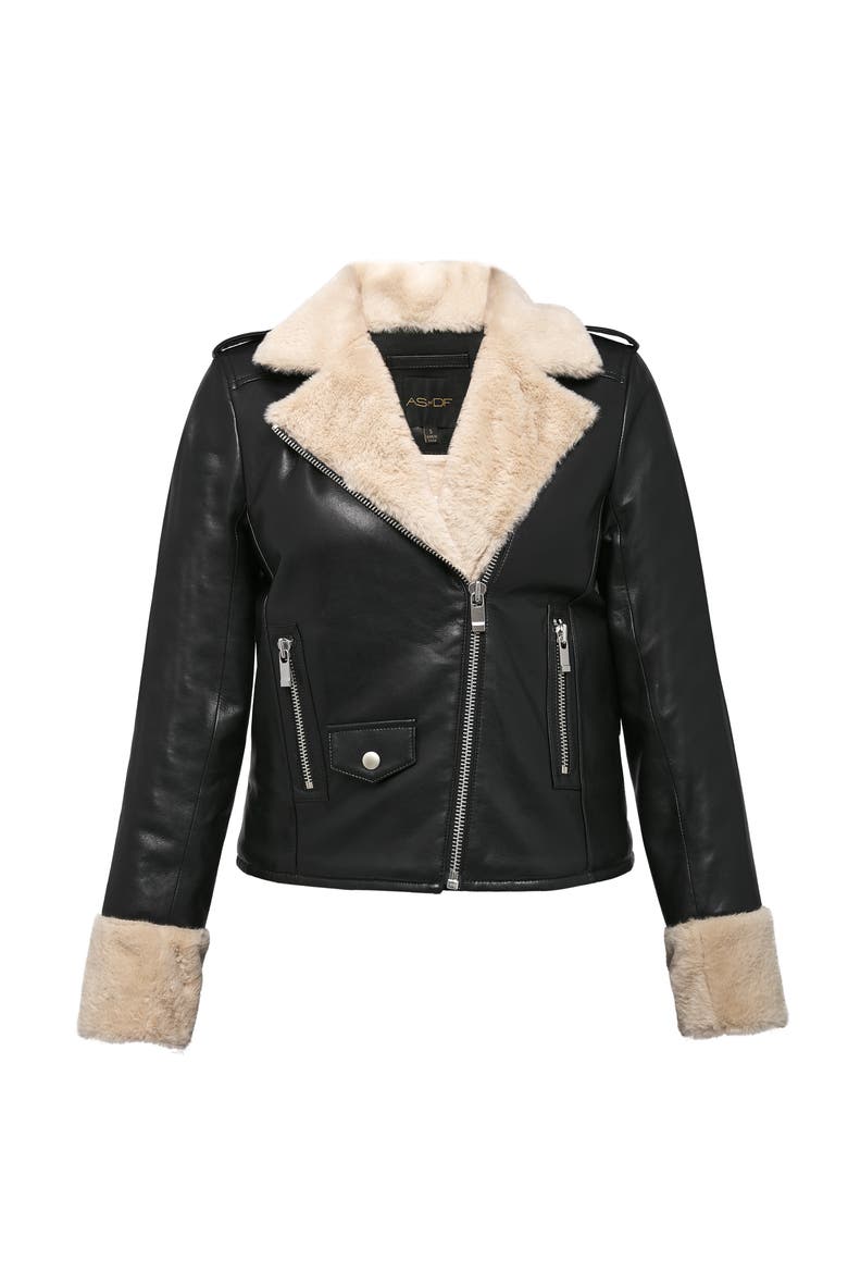 Sydney Recycled Leather Jacket, Alternate, color, Black