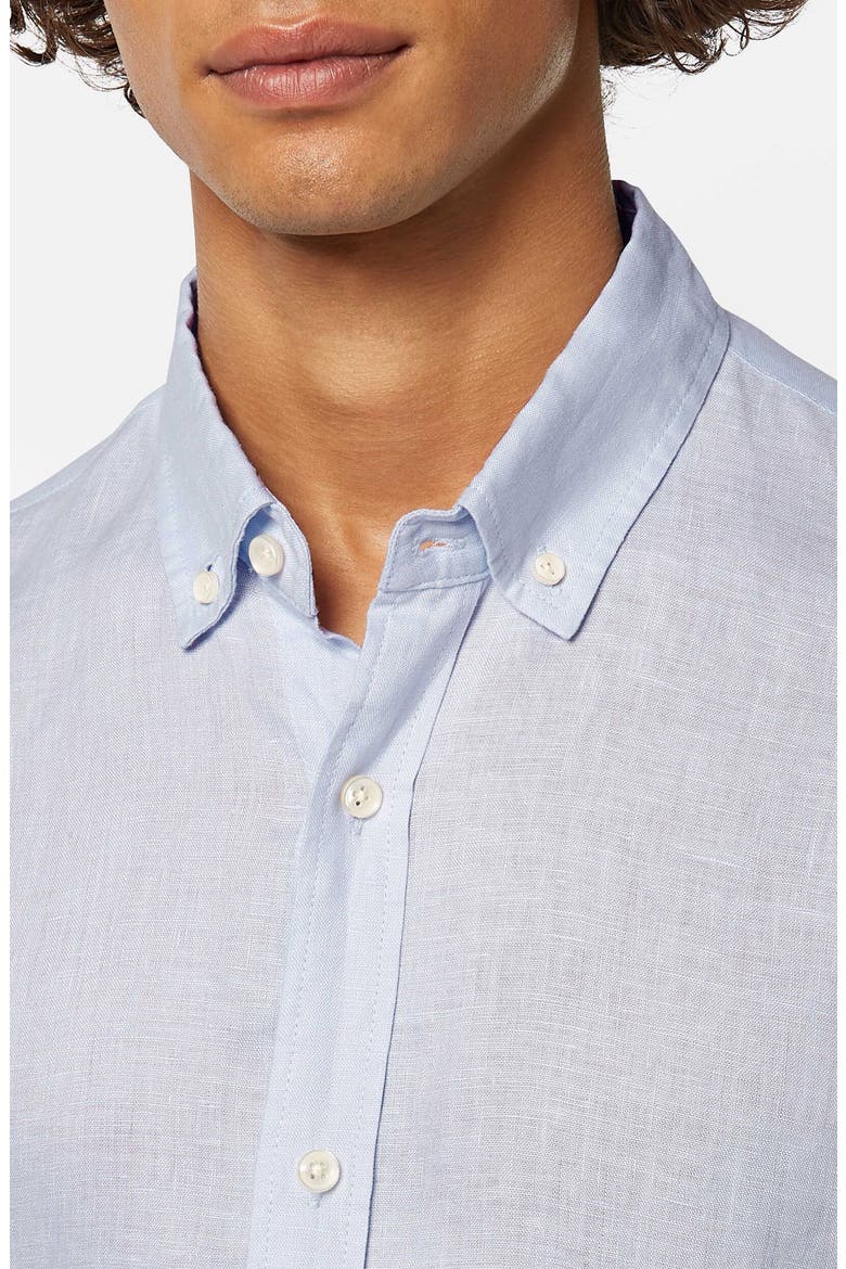 Linen Button-Down Shirt, Alternate, color, SHIRT BLUE
