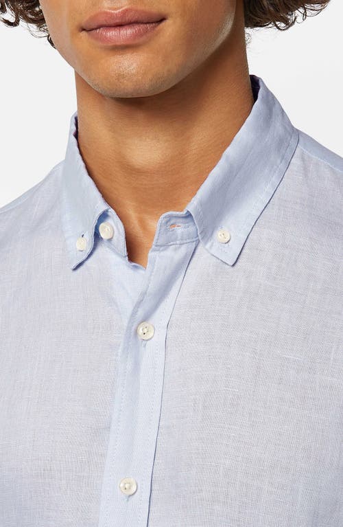 Scotch & Soda Linen Button-down Shirt In Shirt Blue