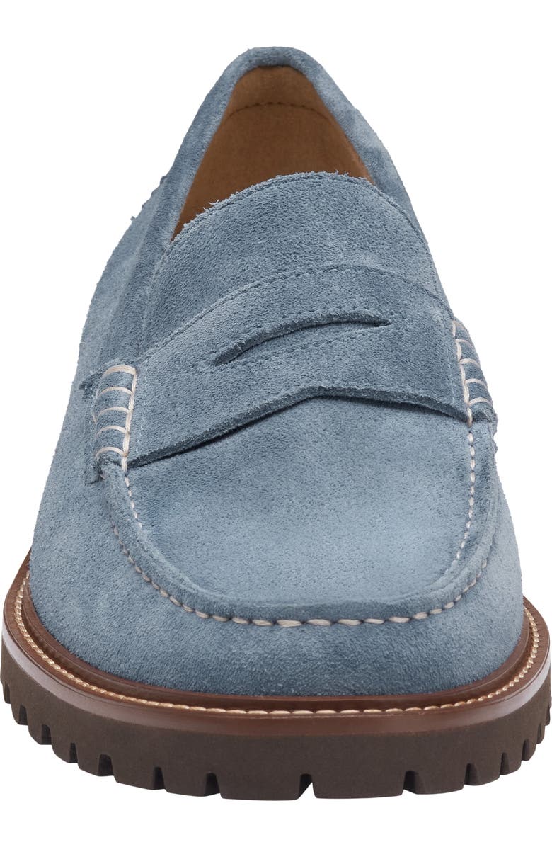 Johnston & Murphy Collier Penny Loafer, Alternate, color, Denim Suede