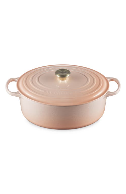 Le Creuset Signature 8-quart Oval Enamel Cast Iron French/dutch Oven In Peche