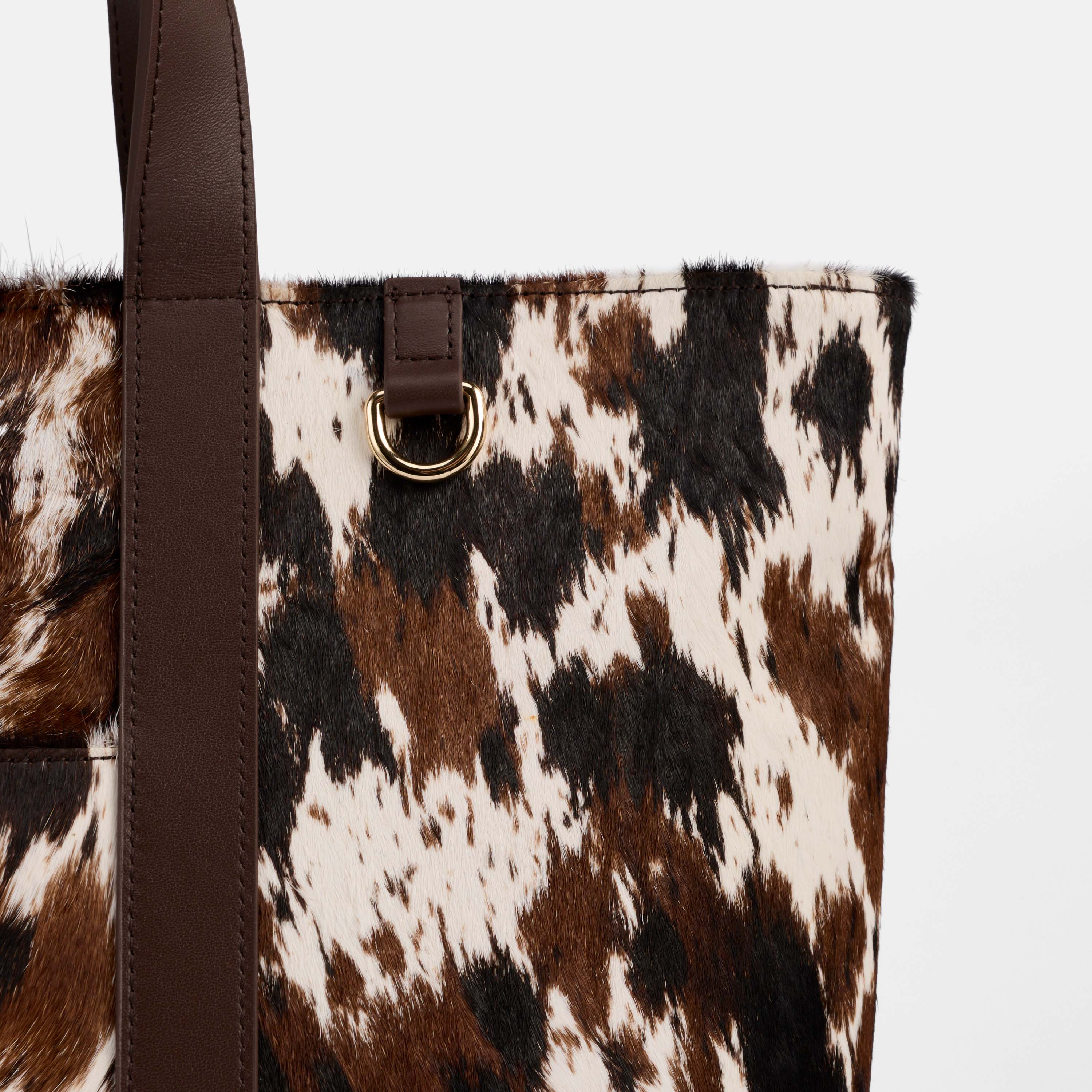 Cowhide Tote, Alternate, color, Darkhorse
