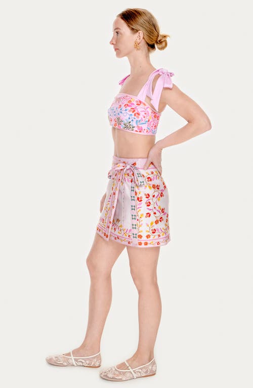 Jessie Zhao New York Swim Cover Up Skirt-pink Blossom In Pink
