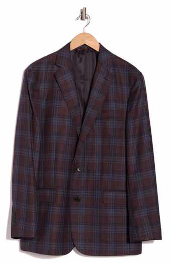 Brooks Brothers Plaid Notch Lapel Wool Sport Coat