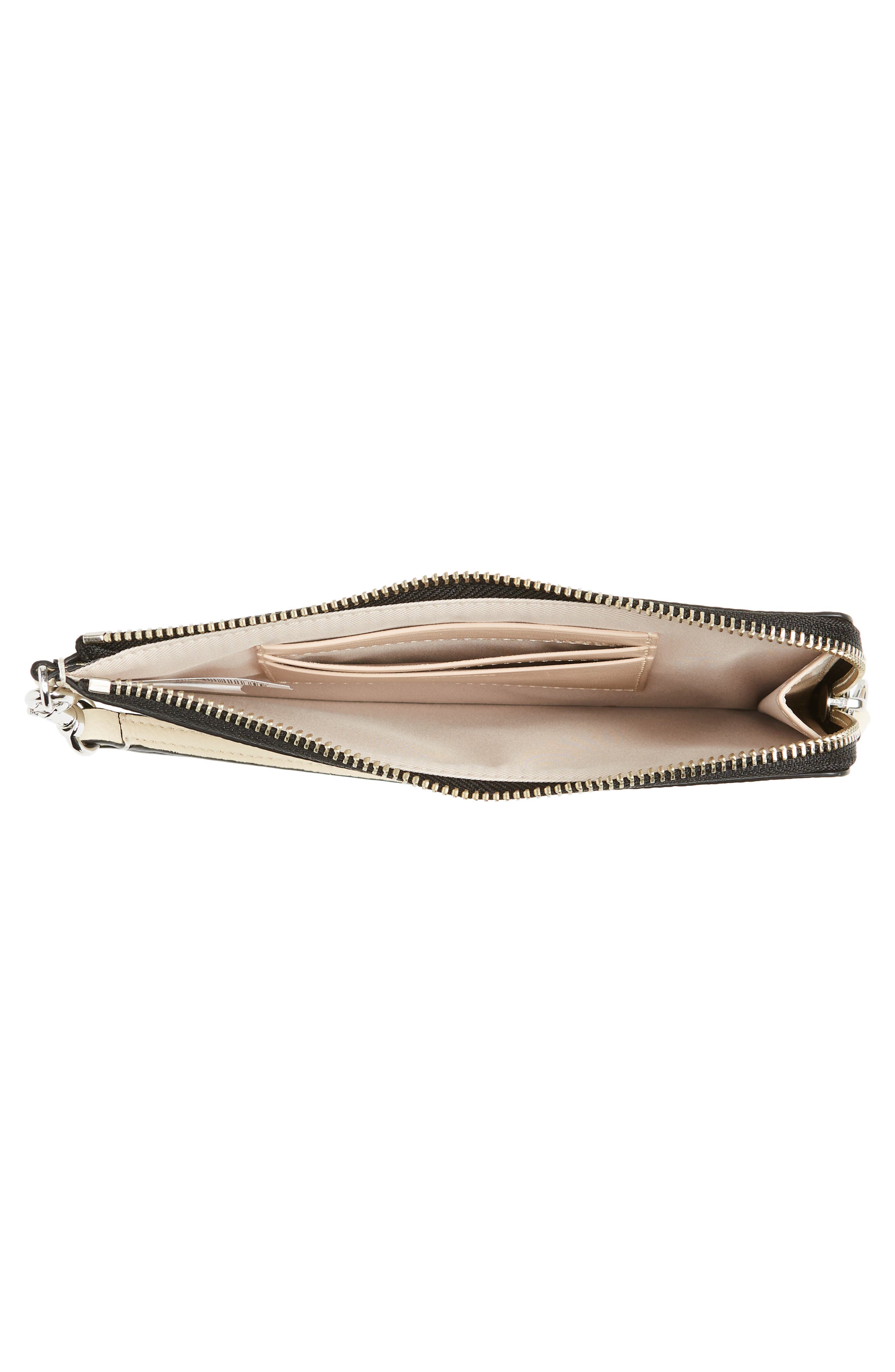 Zip Around Wristlet Card Case, Alternate, color, MARSHMALLOW