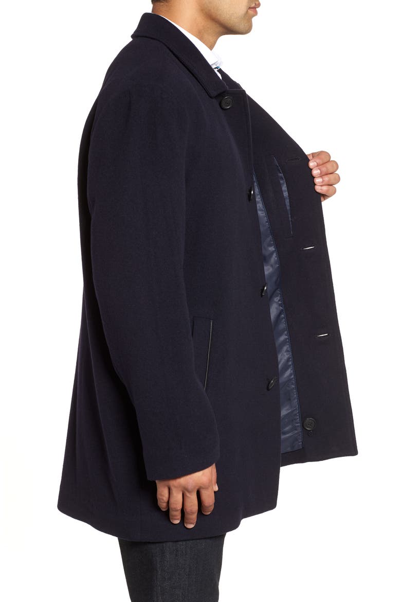 Wool Blend Overcoat, Alternate, color, NAVY