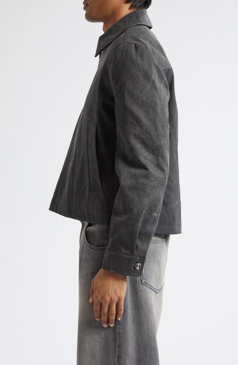 Séfr Tazio Washed Cotton Twill Jacket, Alternate, color, Marble Charcoal Twill