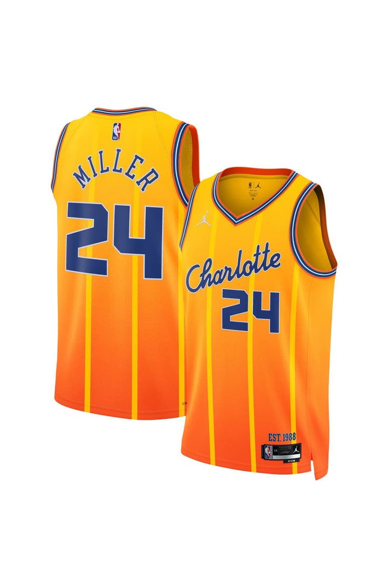 Unisex Jordan Brand Brandon Miller Orange Charlotte Hornets 2025