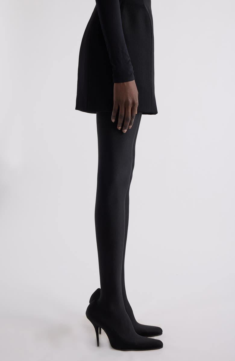 Balenciaga Hourglass Wool Gabardine Miniskirt, Alternate, color, 