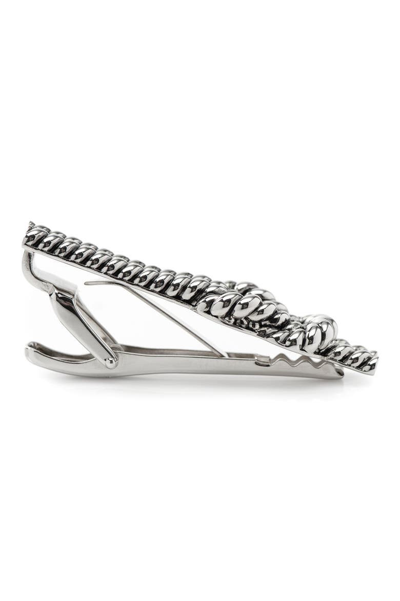 Rope Knot Tie Clip, Alternate, color, SILVER