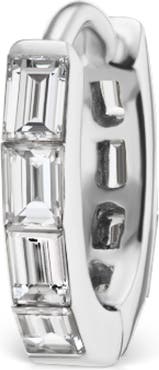 MARIA TASH Invisible Set Baguette Diamond Eternity Hoop Earring