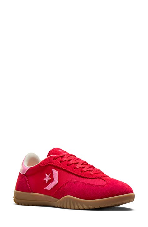 All red athletic fashion shoes