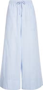 TOTEME Drawstring Cotton & Linen Wide Leg Pants