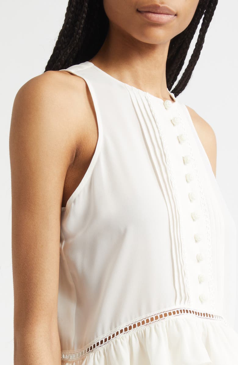 Cinq à Sept Leesal Pintuck Pleat Top, Alternate, color, Ivory