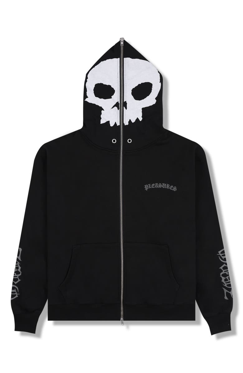 PLEASURES x Zero Balaclave Zip Hoodie, Alternate, color, Black