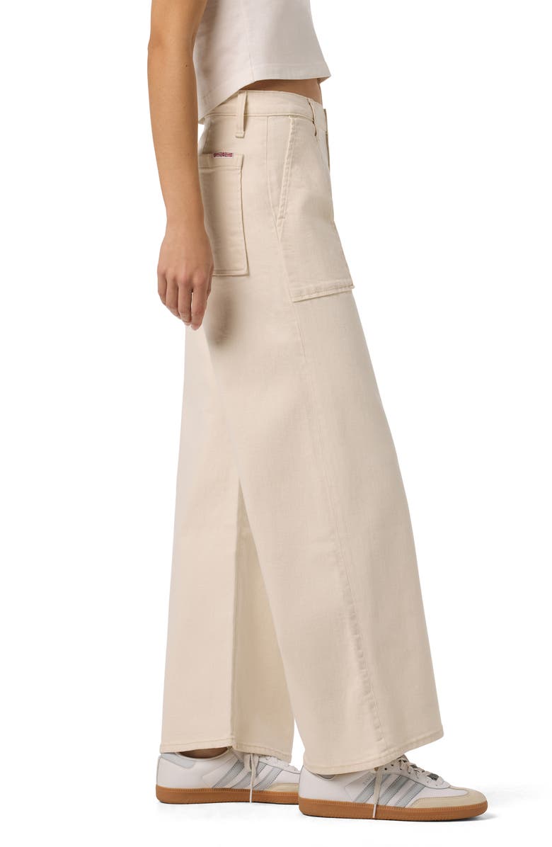 Hudson Jeans Jolene High Waist Wide Leg Jeans, Alternate, color, Ecru