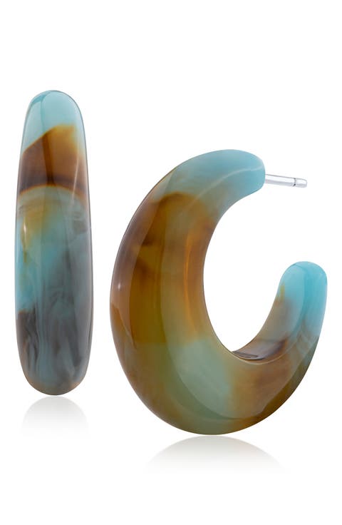 Resin Hoop Earrings