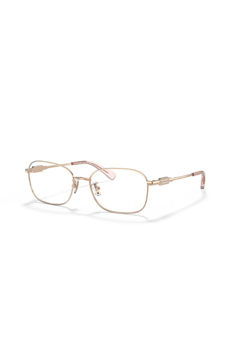 COACH 53mm Rectangle optical glasses, Main, color, Pink