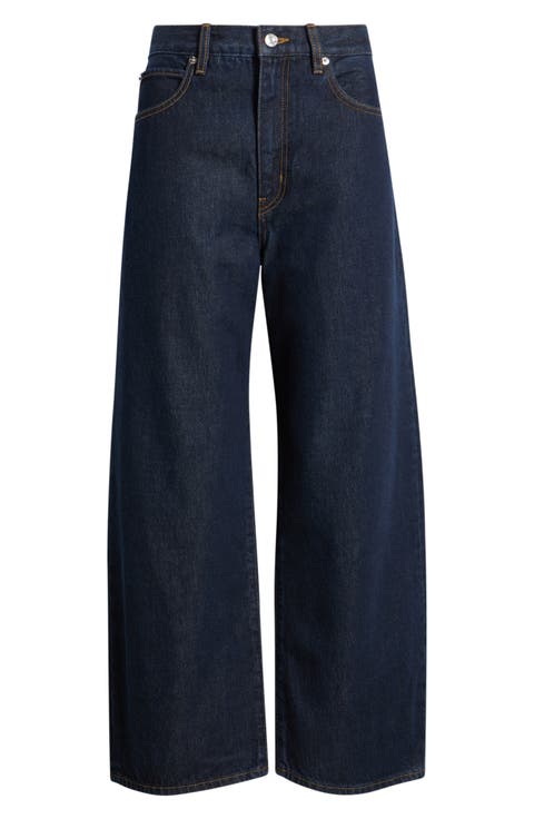 The Bow High Waist Crop Wide Leg Jeans