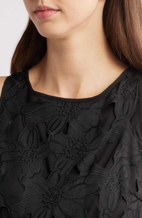 Sam Edelman Cutout Flower Sleeveless Dress In Black