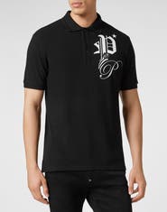 PHILIPP PLEIN Polo Shirt Ss Gothic Plein Pp Hexagon Men