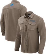 Darius Rucker Collection by Fanatics Men's Darius Rucker Collection by Fanatics Tan Detroit Lions Polar Fleece Cozy Button-Up Shirt