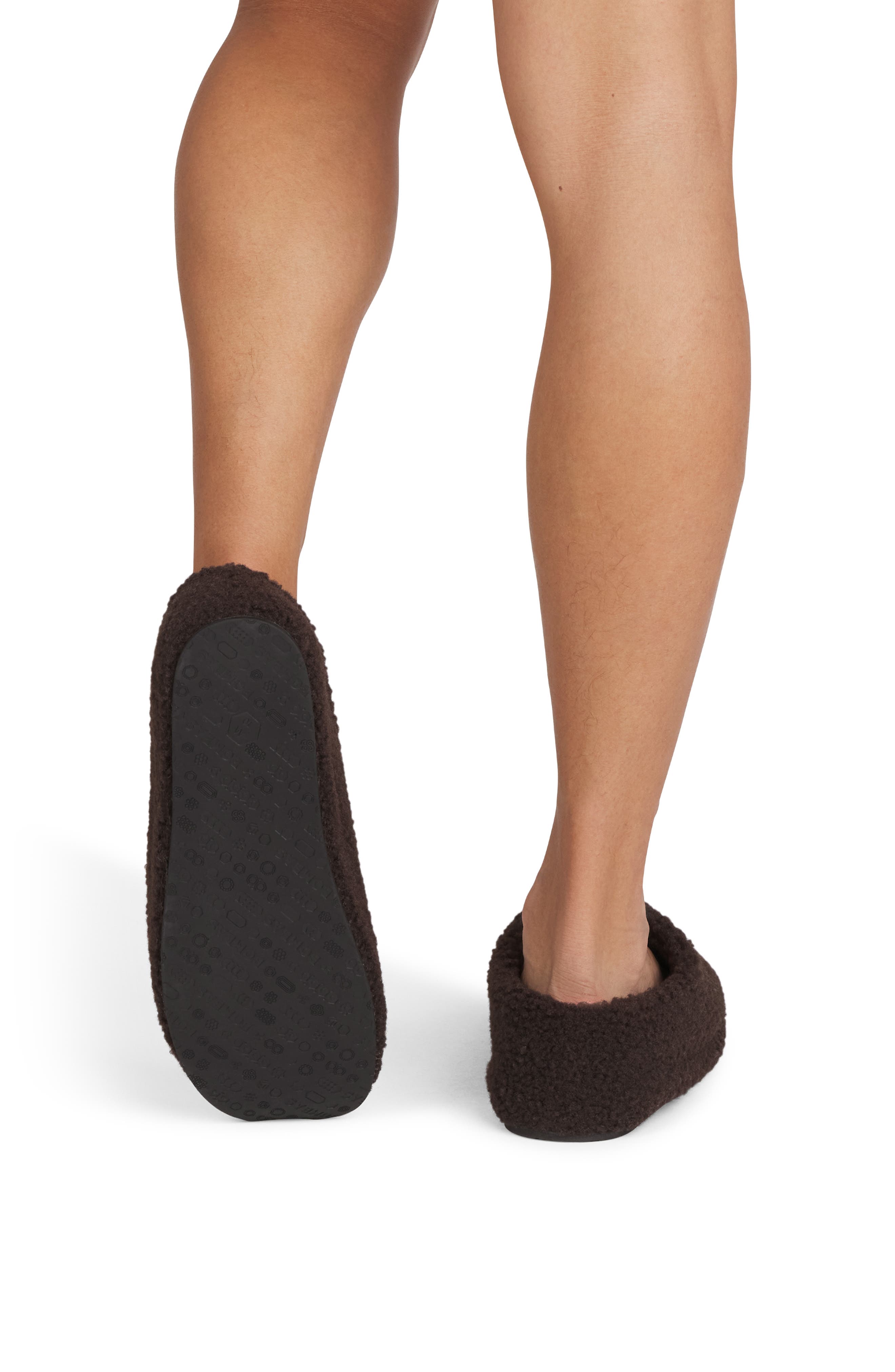 Bombas Sunday Faux Fur Slipper, Alternate, color, Dark Espresso