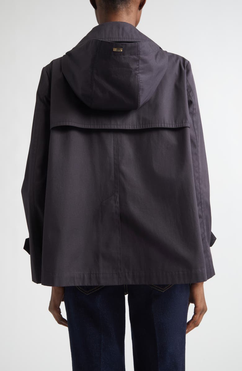 Herno Double Breasted Hooded Short Trench Coat, Alternate, color, 9200 Navy