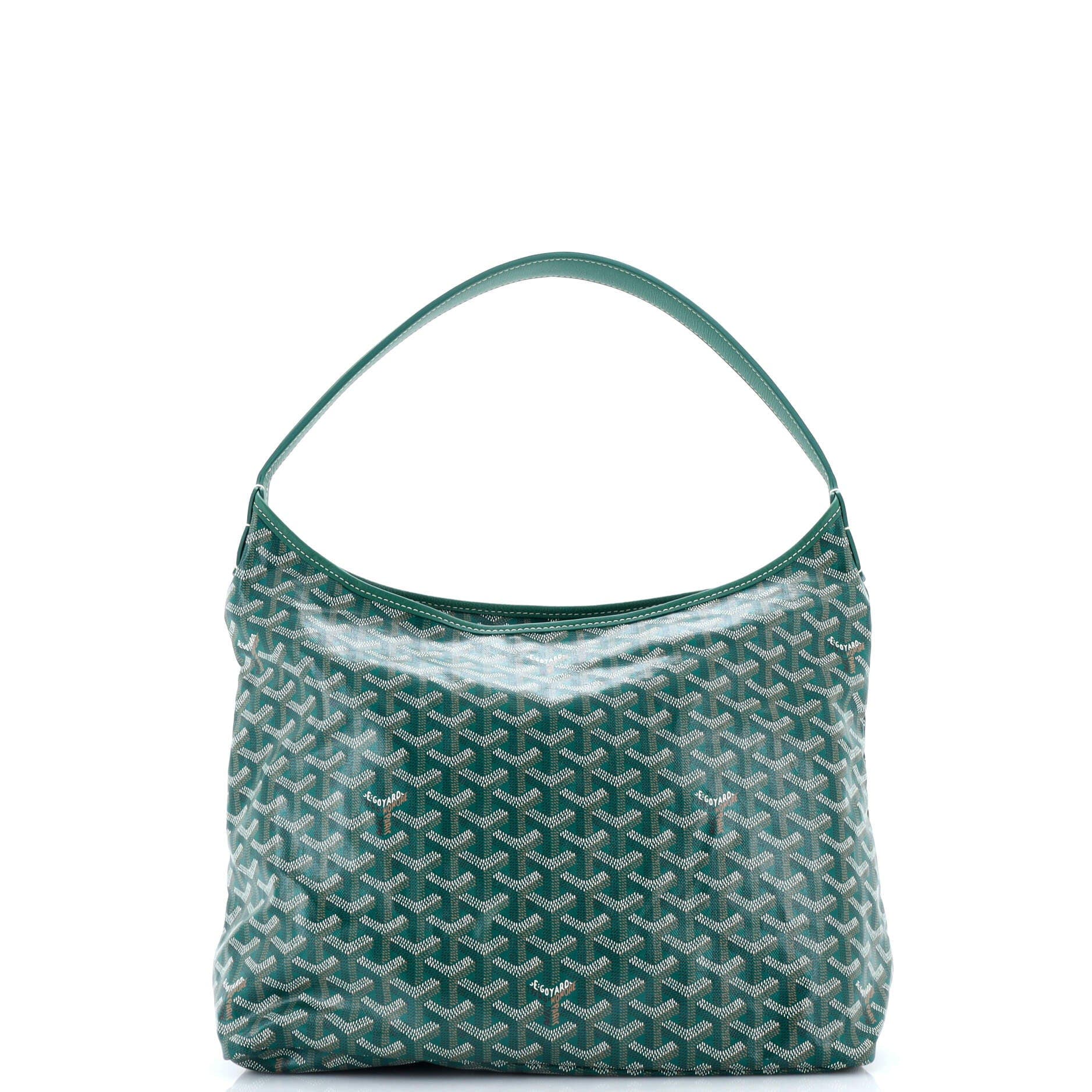 Pre-Owned Goyard Boheme Hobo Printed Coated Canvas, Alternate, color, Green