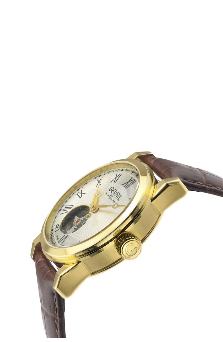 GV2 Men's Madison Leather Strap Watch, 39mm, Alternate, color,