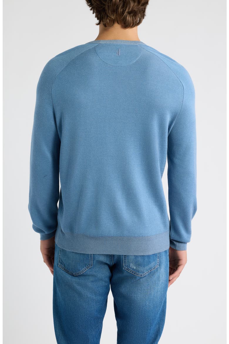 Plaited Crewneck Sweater, Alternate, color, CLUB BLUE