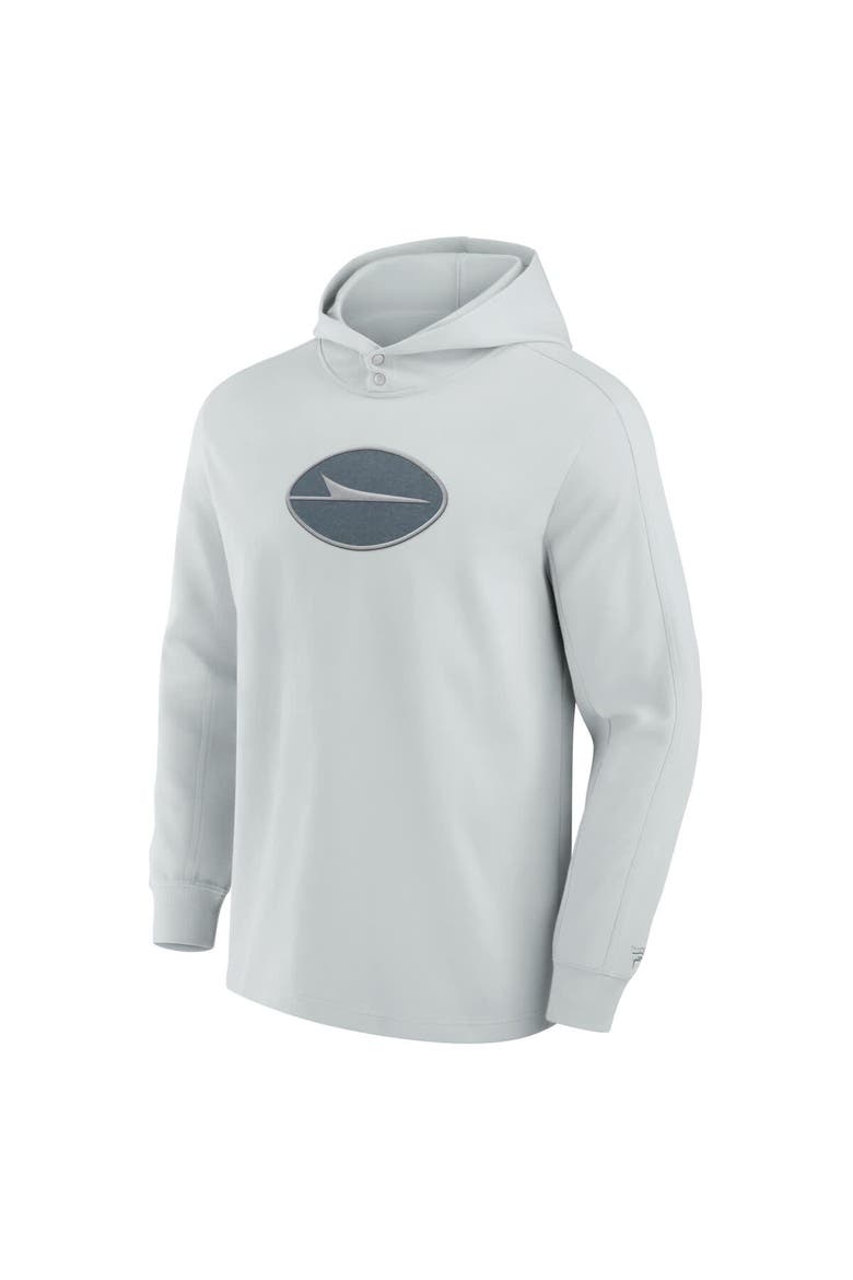 Men's Fanatics Gray New York Jets Elements Blaze Tri-Blend Long Sleeve Hoodie T-Shirt, Alternate, color, Gray