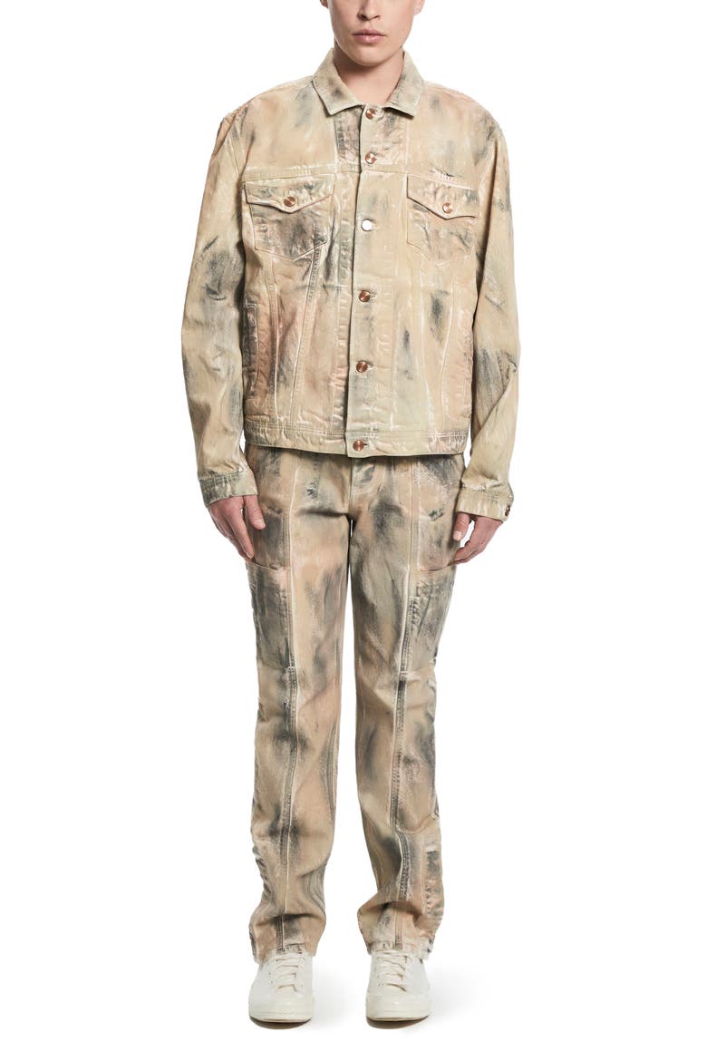 Oversize Stretch Denim Trucker Jacket, Alternate, color, MUNNY