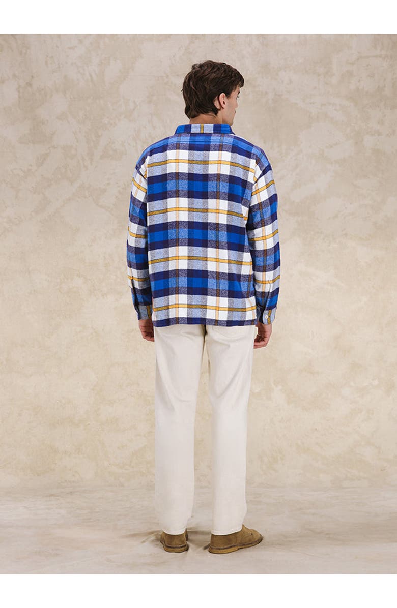 Fortela Mescal Flannel Overshirt, Alternate, color, Blue