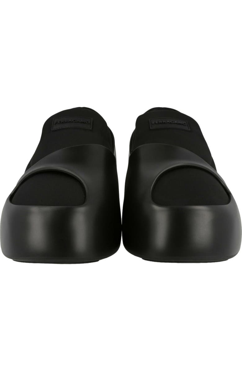 FERRAGAMO Lunar Paneled Slip-On Sneaker, Alternate, color, Black