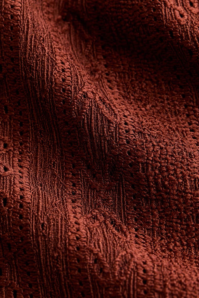 Mama Lace-look Jersey Trousers, Alternate, color, Rust brown