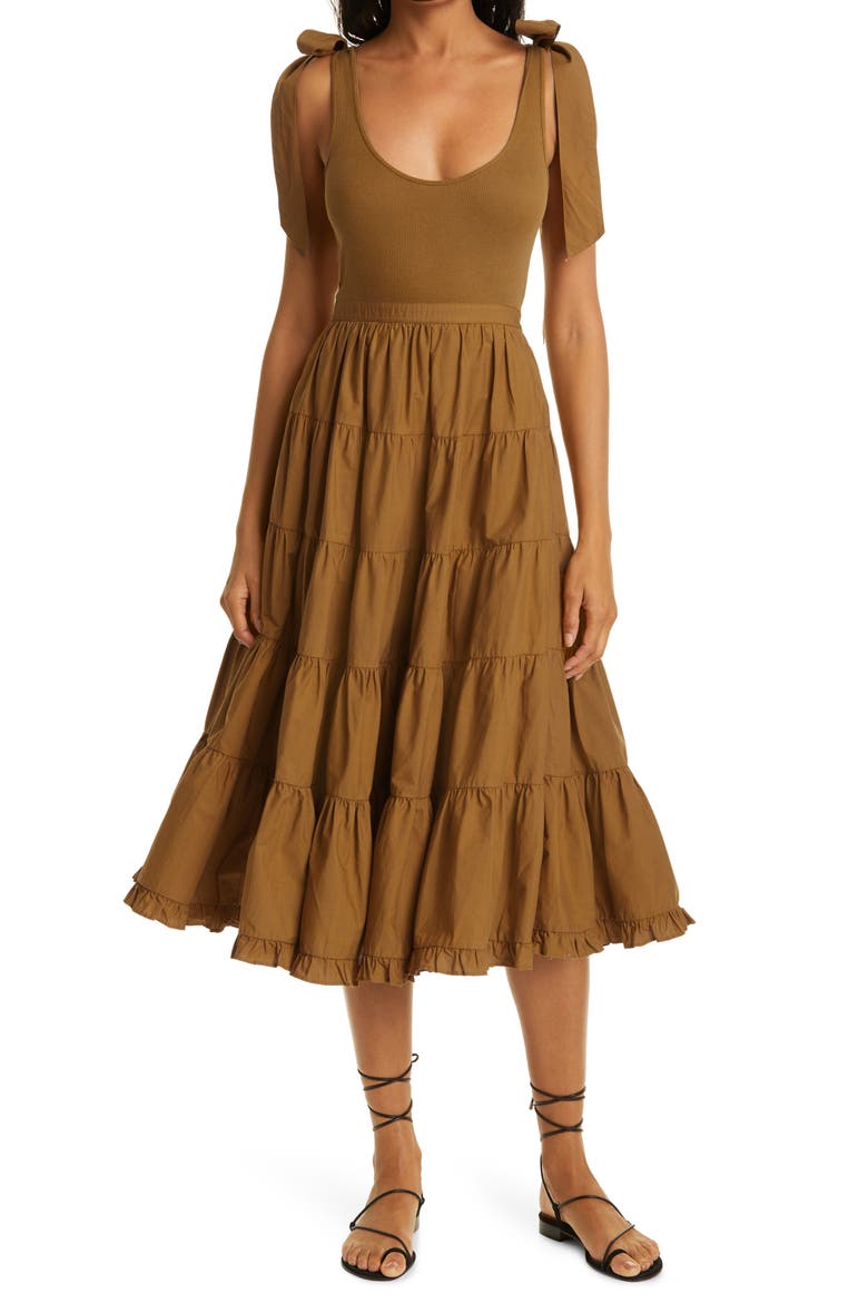 Hope Sleeveless Midi Dress, Main, color, TAPENADE