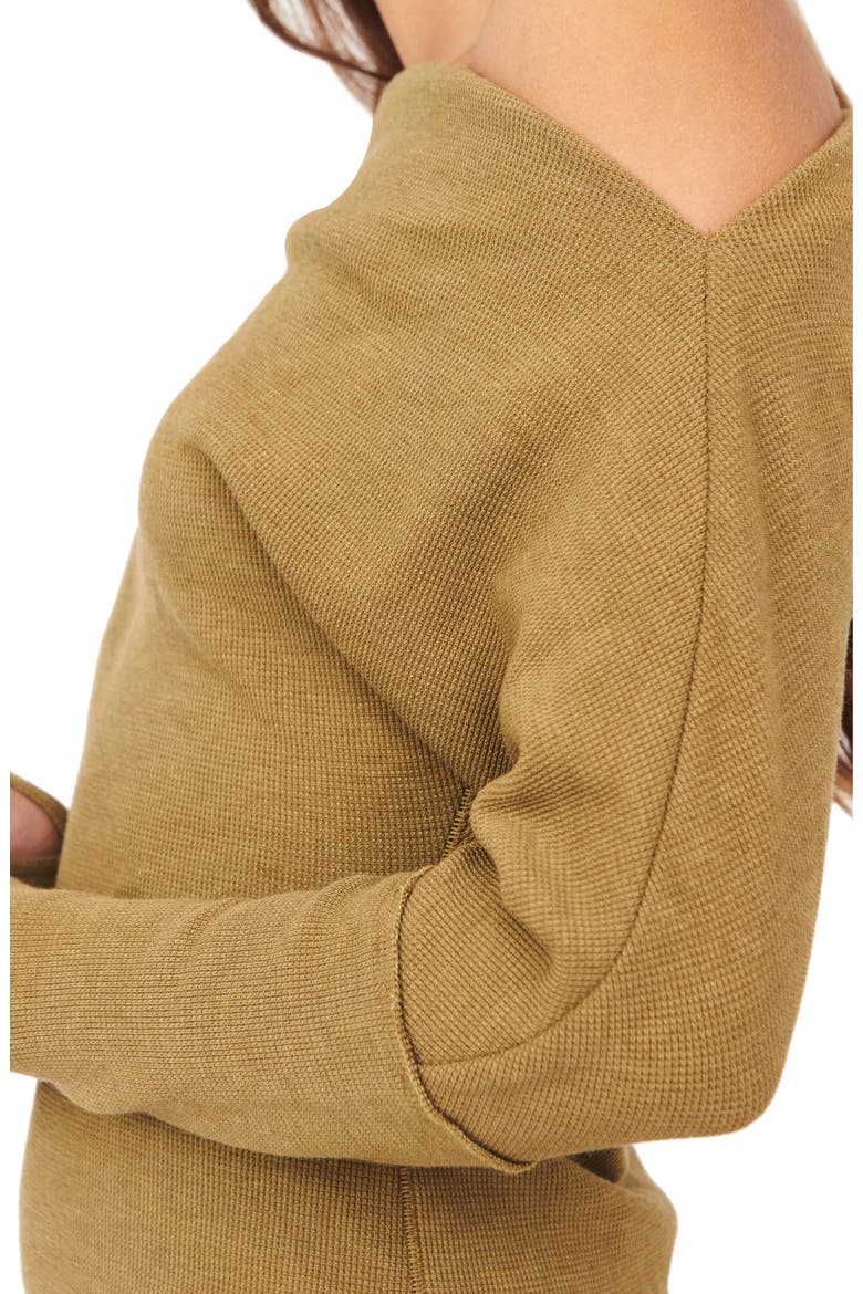 We the Free Fuji Off the Shoulder Thermal Top, Alternate, color, EARTH SEED