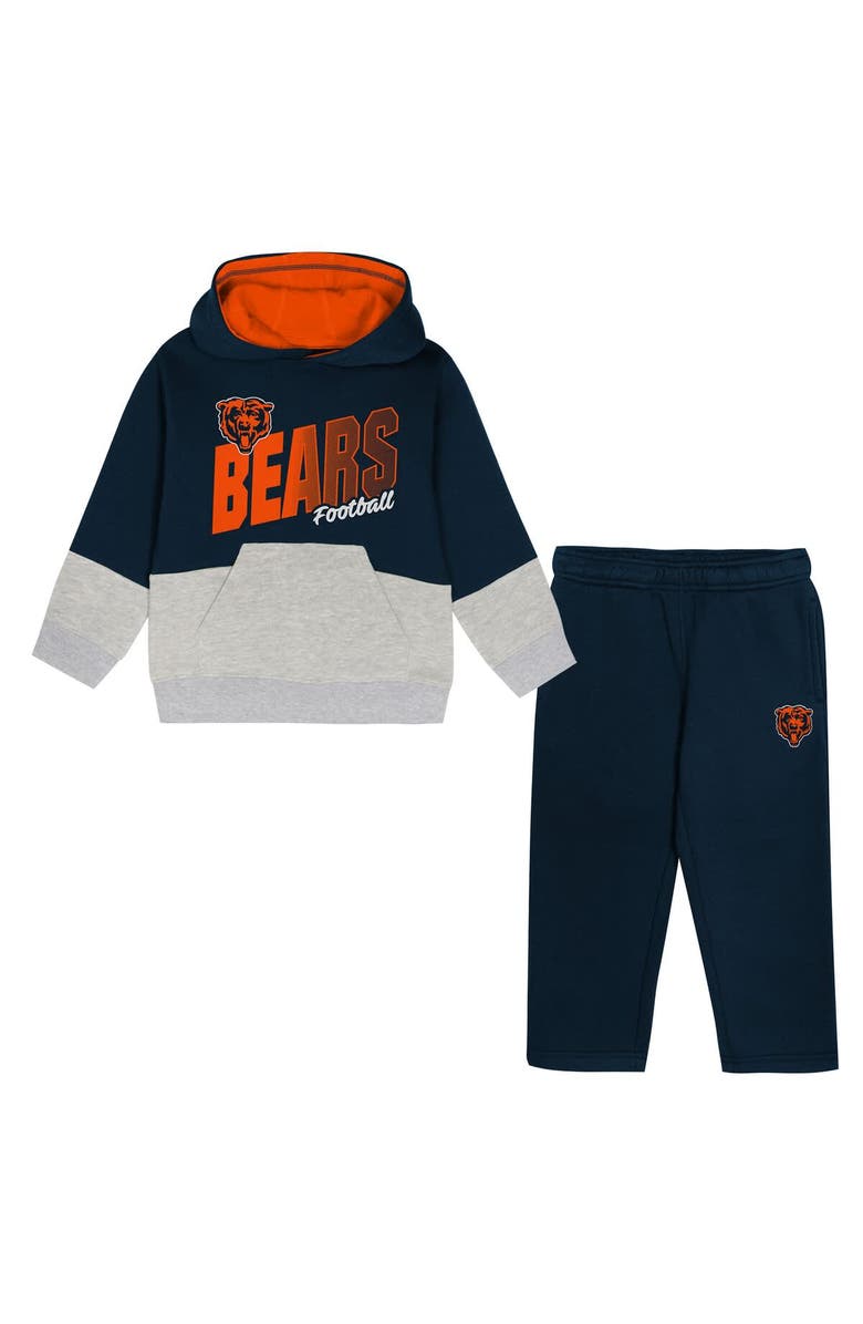 Outerstuff Toddler Outerstuff Navy Chicago Bears Lineman Fleece Hoodie & Pants Set, Main, color, Navy