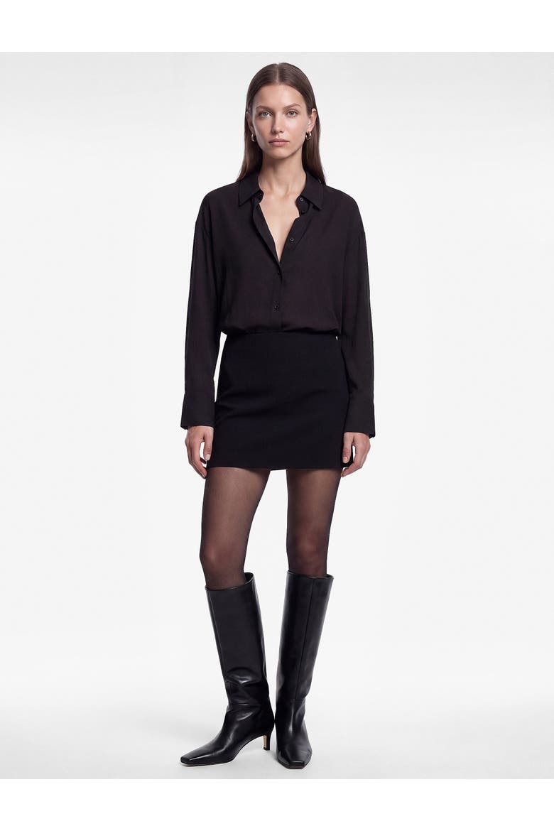 Long Sleeve Pointed Collar Shirt, Main, color, ANTHRACITE