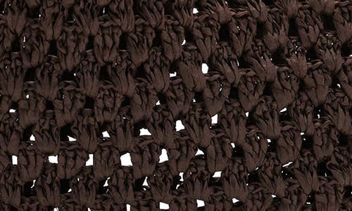Mango Flower Charm Knit Straw Tote In Brown