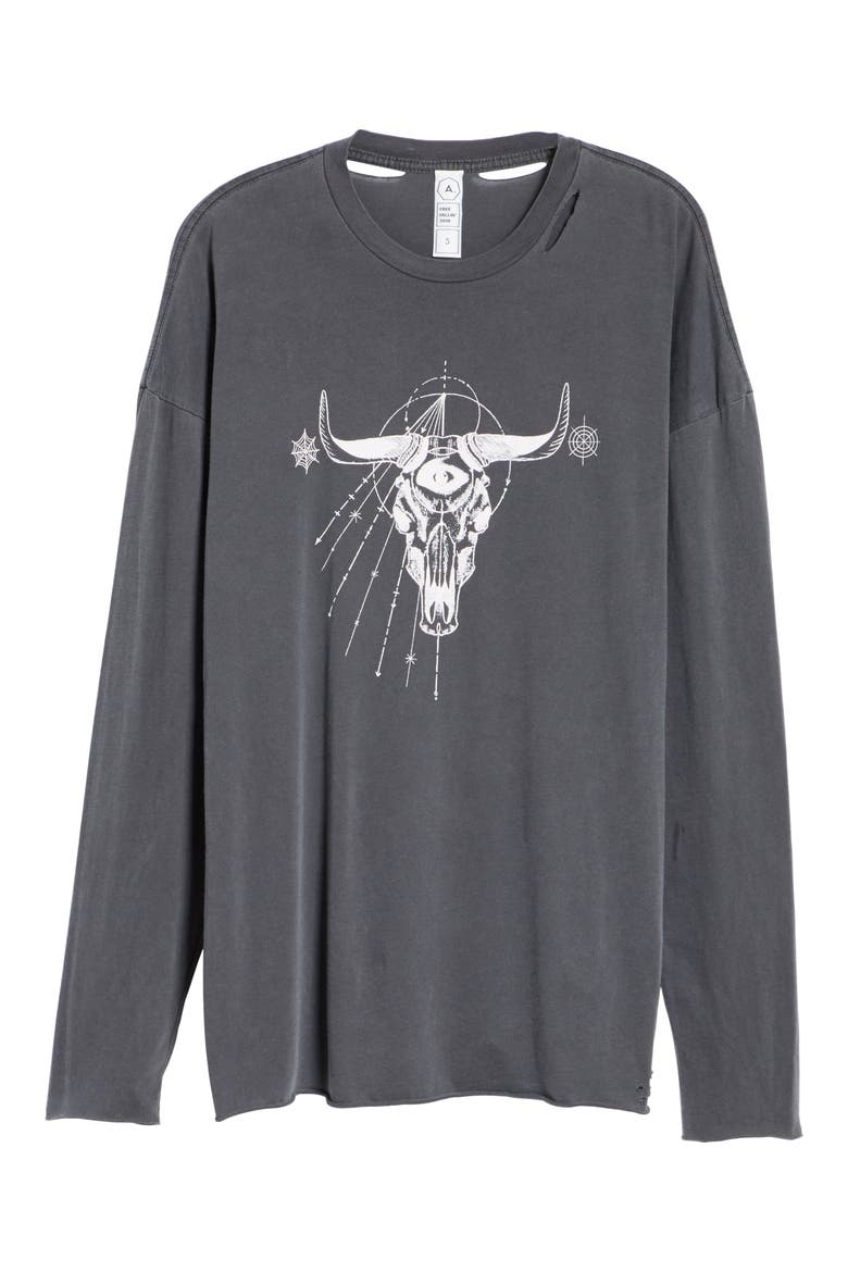 Tombstone Distressed Long Sleeve Tee, Alternate, color, FADED BLACK