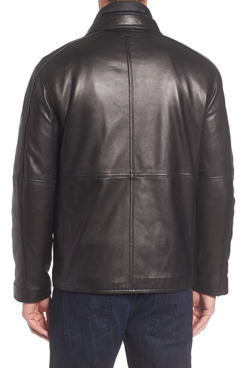 Marc New York Hartz Leather Jacket with Quilted Bib, Alternate, color,