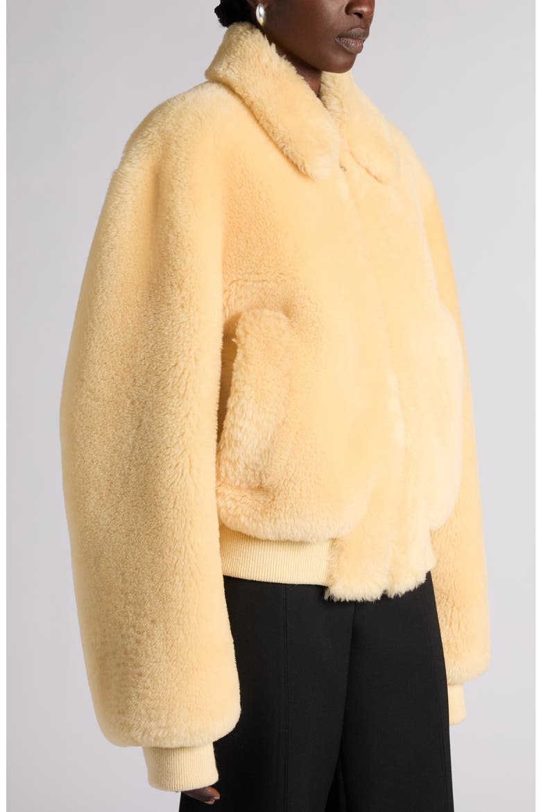 Genuine Shearling Blouson Jacket, Alternate, color, 9311 BUTTER