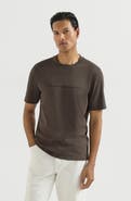 Brunello Cucinelli Cotton jersey crew-neck T-shirt with embroidery and print